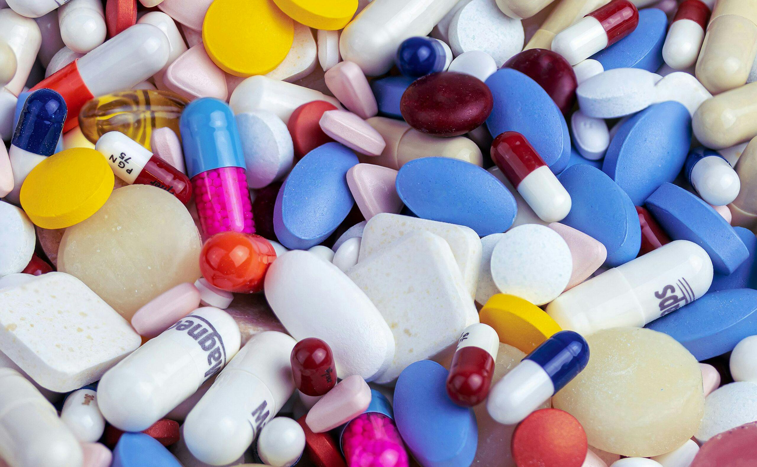 An image of various colourful pills