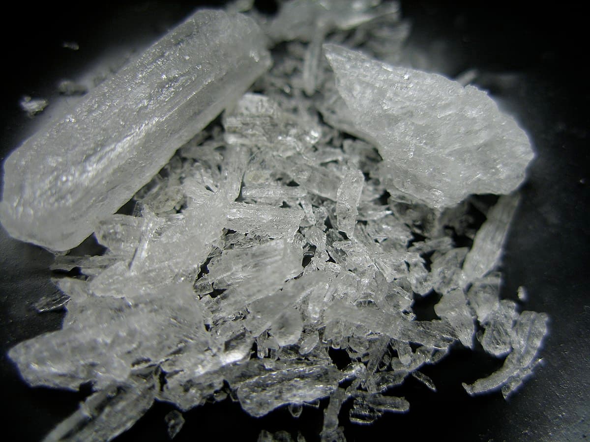 An image of crystal methamphetamine.